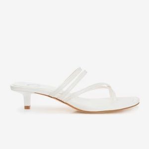 NEW White Kitten Heel Sandal